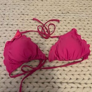 RELLECIGA Hot Pink Ruffled Bikini Top